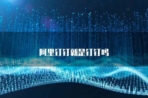 阿里钉钉就是钉钉吗