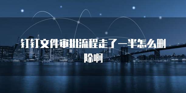 钉钉文件审批流程走了一半怎么删除啊