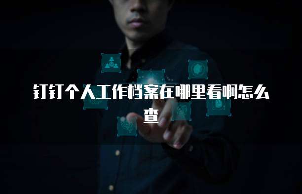钉钉个人工作档案在哪里看啊怎么查