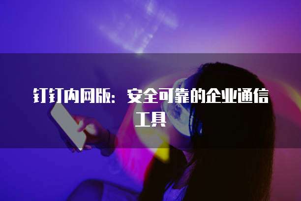 钉钉内网版：安全可靠的企业通信工具
