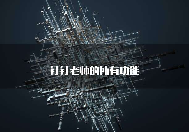 钉钉老师的所有功能