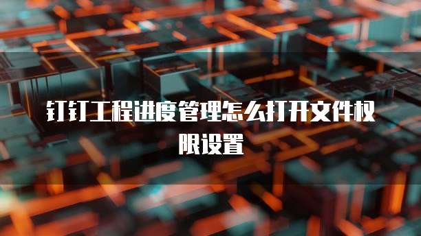 钉钉工程进度管理怎么打开文件权限设置