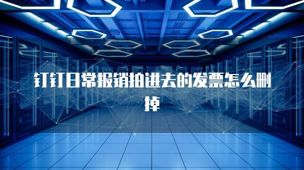 钉钉日常报销拍进去的发票怎么删掉
