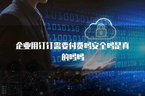 企业用钉钉需要付费吗安全吗是真的吗吗