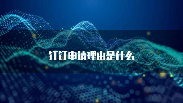钉钉申请理由是什么