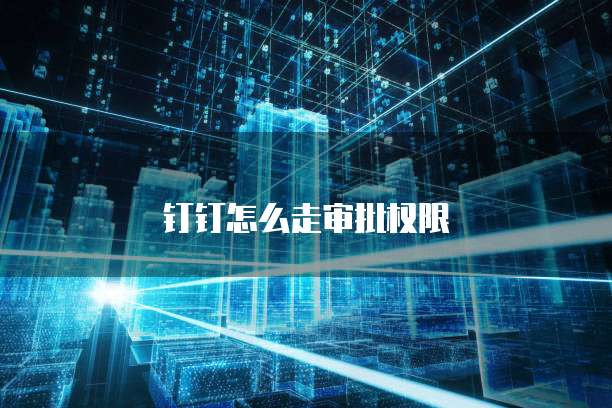 钉钉怎么走审批权限