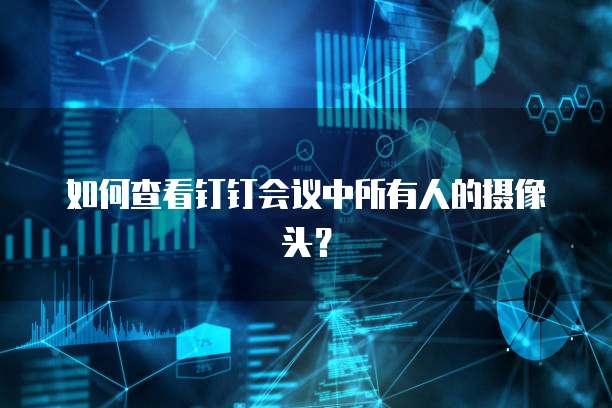 如何查看钉钉会议中所有人的摄像头？