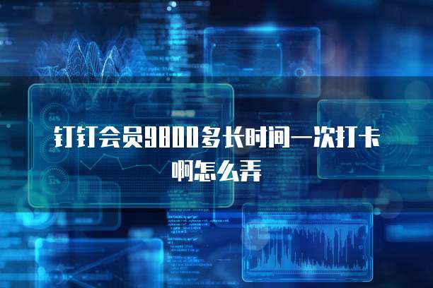 钉钉会员9800多长时间一次打卡啊怎么弄