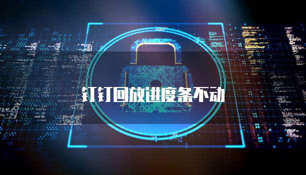 钉钉回放进度条不动
