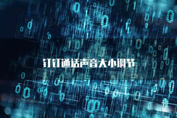 钉钉通话声音大小调节