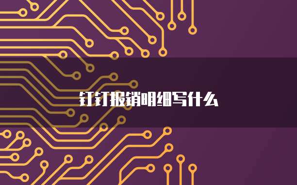 钉钉报销明细写什么