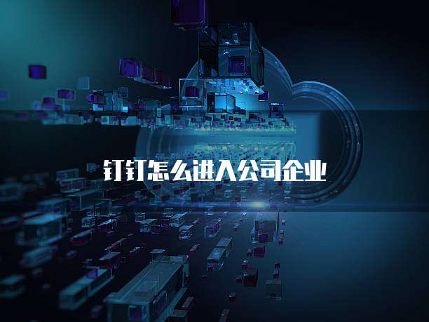 钉钉怎么进入公司企业