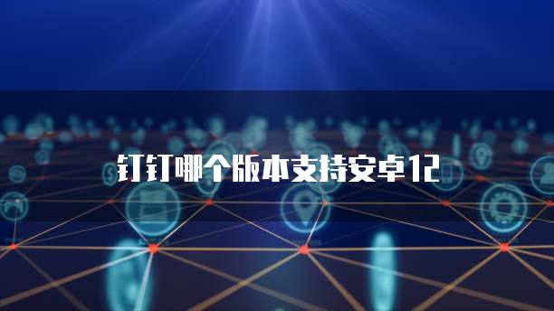 钉钉哪个版本支持安卓12